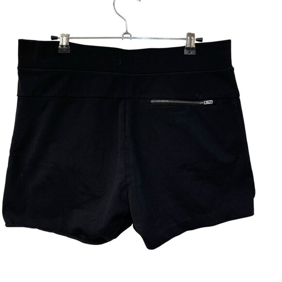 Athleta Women's Drawstring Shorts Black Elastic Waist Zipper Pockets Size M - Picture 6 of 7